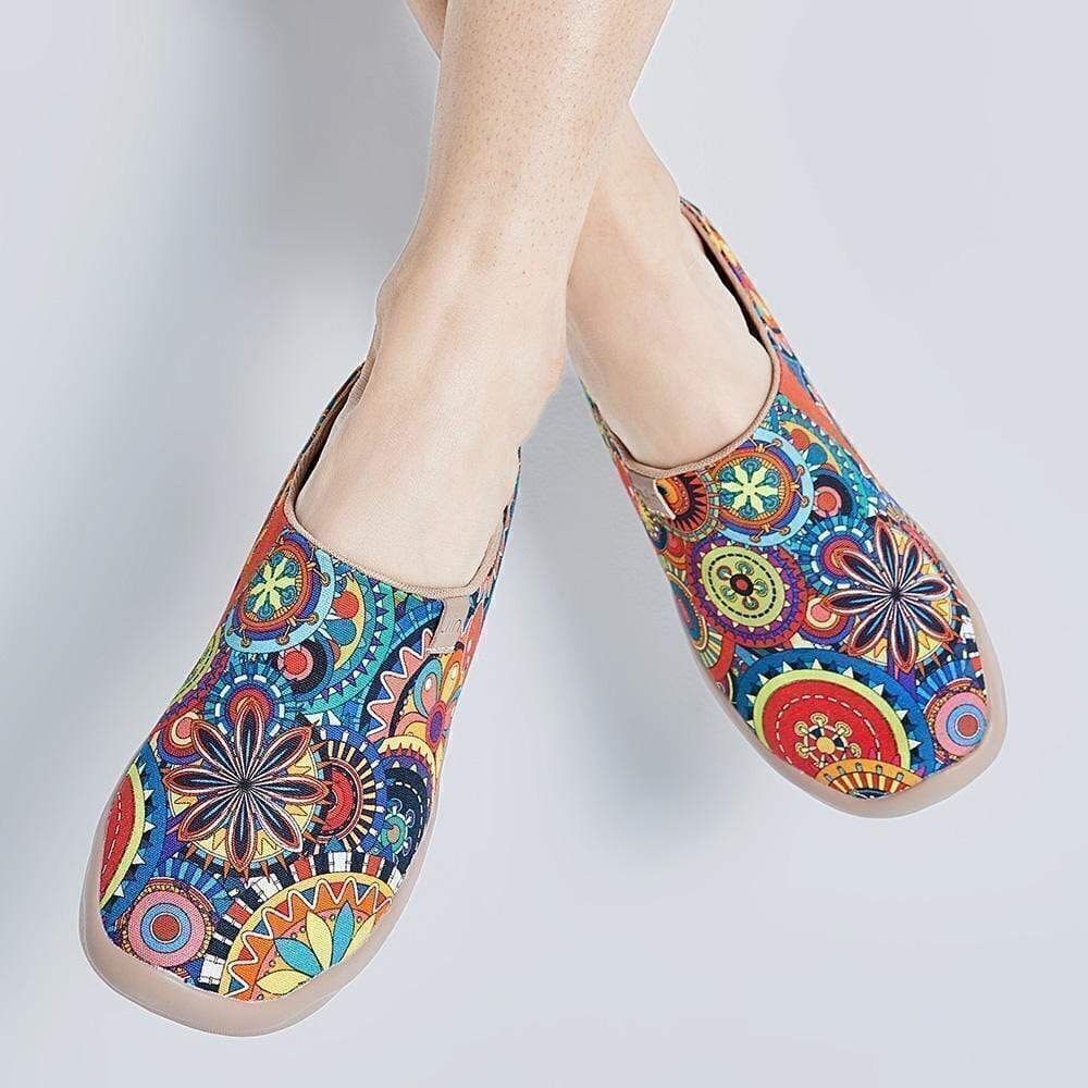 UIN Women's Mules Comfort Travel Shoes Casual Slippers Slip On (Blossom Slipper)